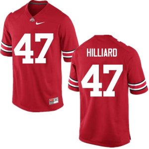 NCAA Ohio State Buckeyes Men's #47 Justin Hilliard Red Nike Football College Jersey RVX5745TS